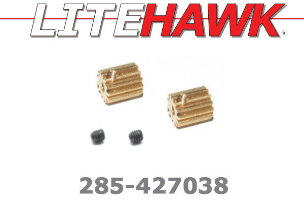 285-427038 M Chassis - Motor Pinion Gears 12T and set screws
